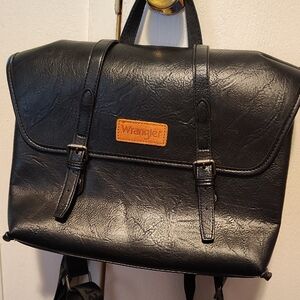 Wrangler Black and Brown Men's Backpack